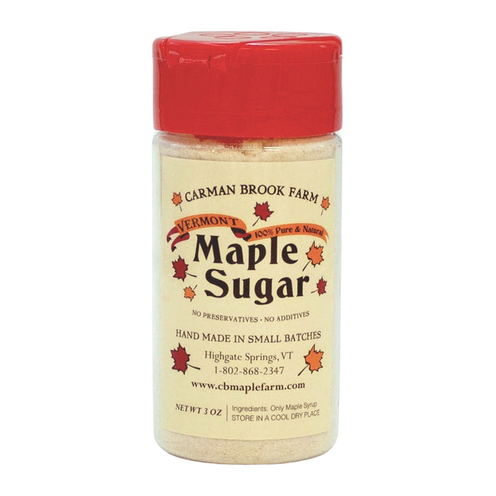 A maple sugar shaker handmade in small batches.