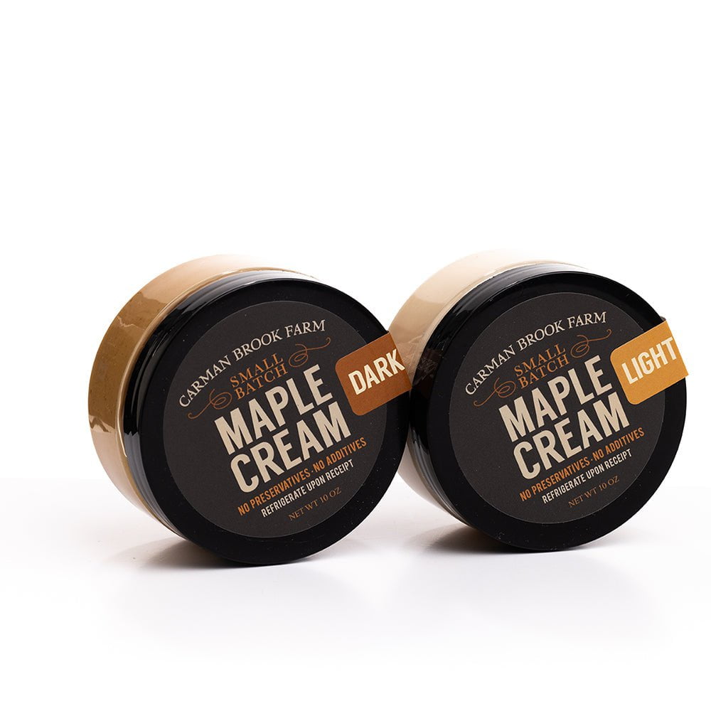 Maple cream in two flavors, you choose light or dark.