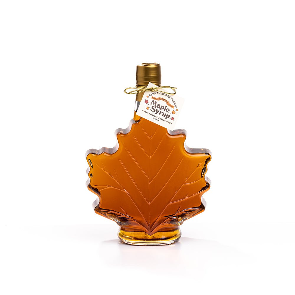 25.9 oz. maple leaf filled with amber rich taste maple syrup.